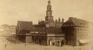 Stary Rynek w Poznaniu z Wagą, Odwachem i kamienicą Pfitznera 1886-1888 Foto: