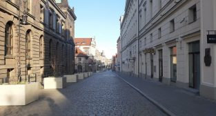 Pandemia - opustoszałe ulice Foto: Straż Miejska m. Poznania