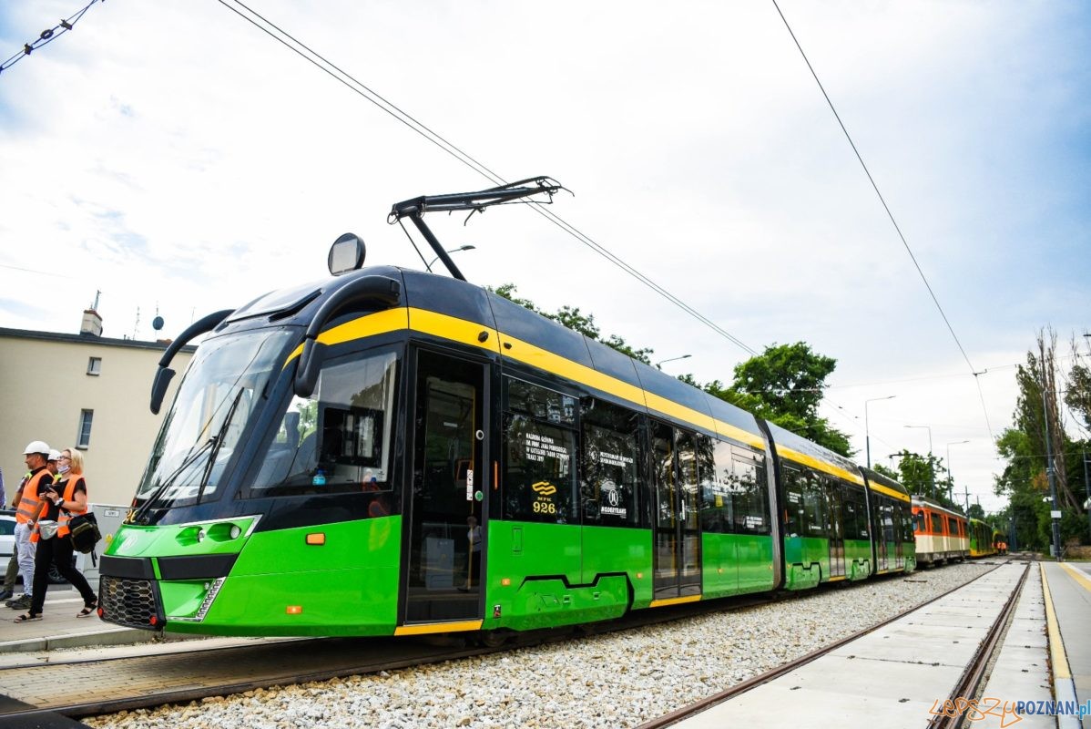 Pierwsze tramwaje na trasie do Naramowic Foto: materiały prasowe / UMP