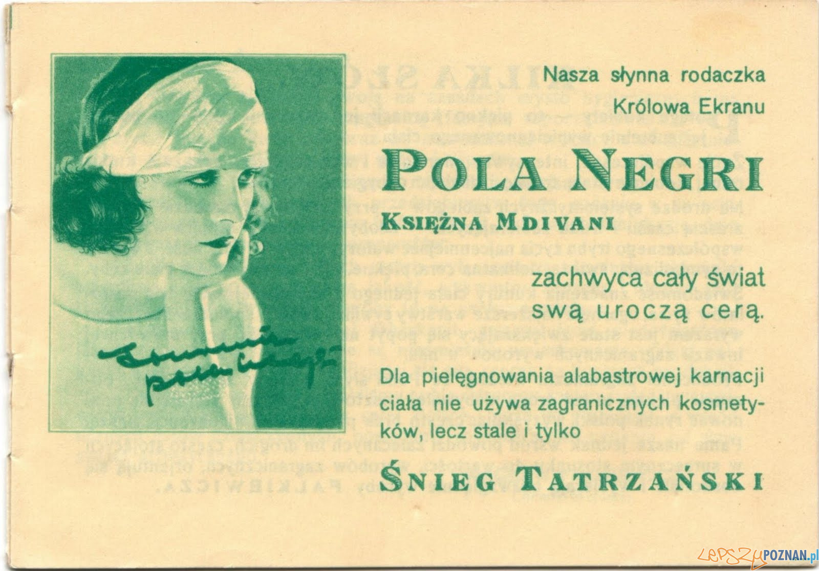 Falkiewicz reklama Pola Negri Foto: starekosmetyki.blogspot.com/